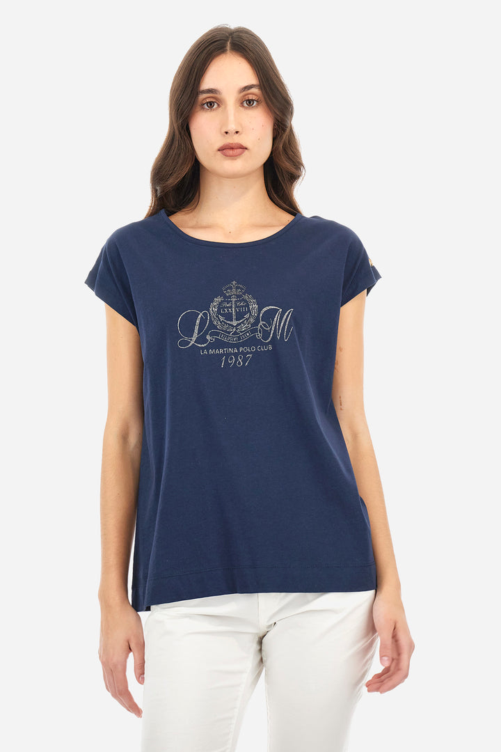 La Martina Regular Fit T-shirt in Cotton - Ada | Navy