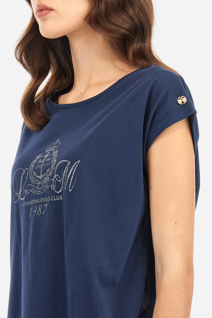La Martina Regular Fit T-shirt in Cotton - Ada | Navy