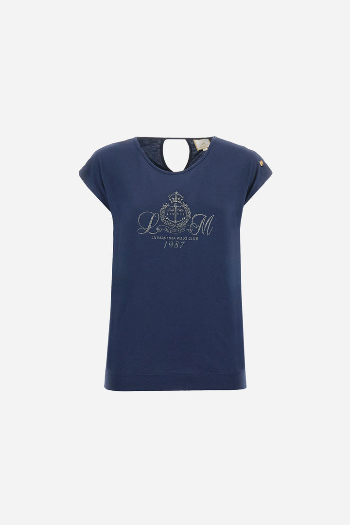 La Martina Regular Fit T-shirt in Cotton - Ada | Navy