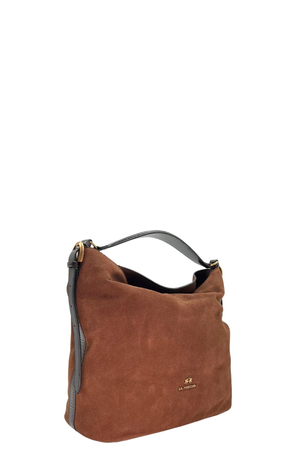 La Martina Borsa in pelle, Siena/Cioccolato scuro (WCA019-LT130), vista laterale
