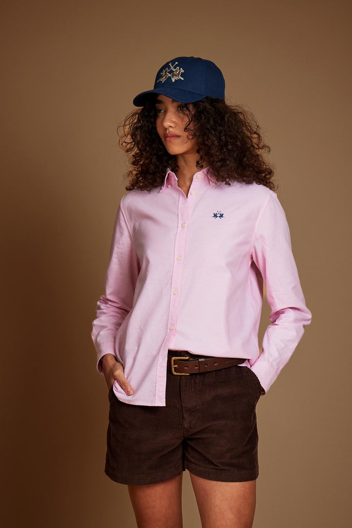 La Martina WDC003-OX077 in parfait pink, model front view