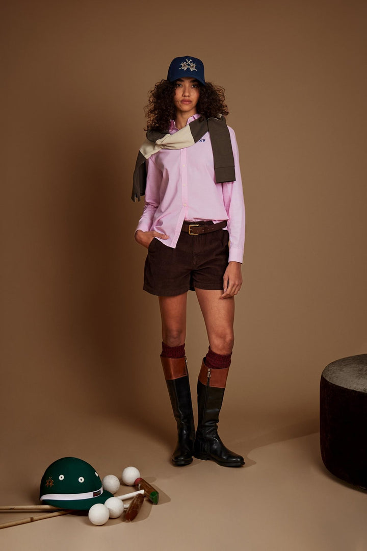 La Martina WDC003-OX077 in parfait pink, model look view