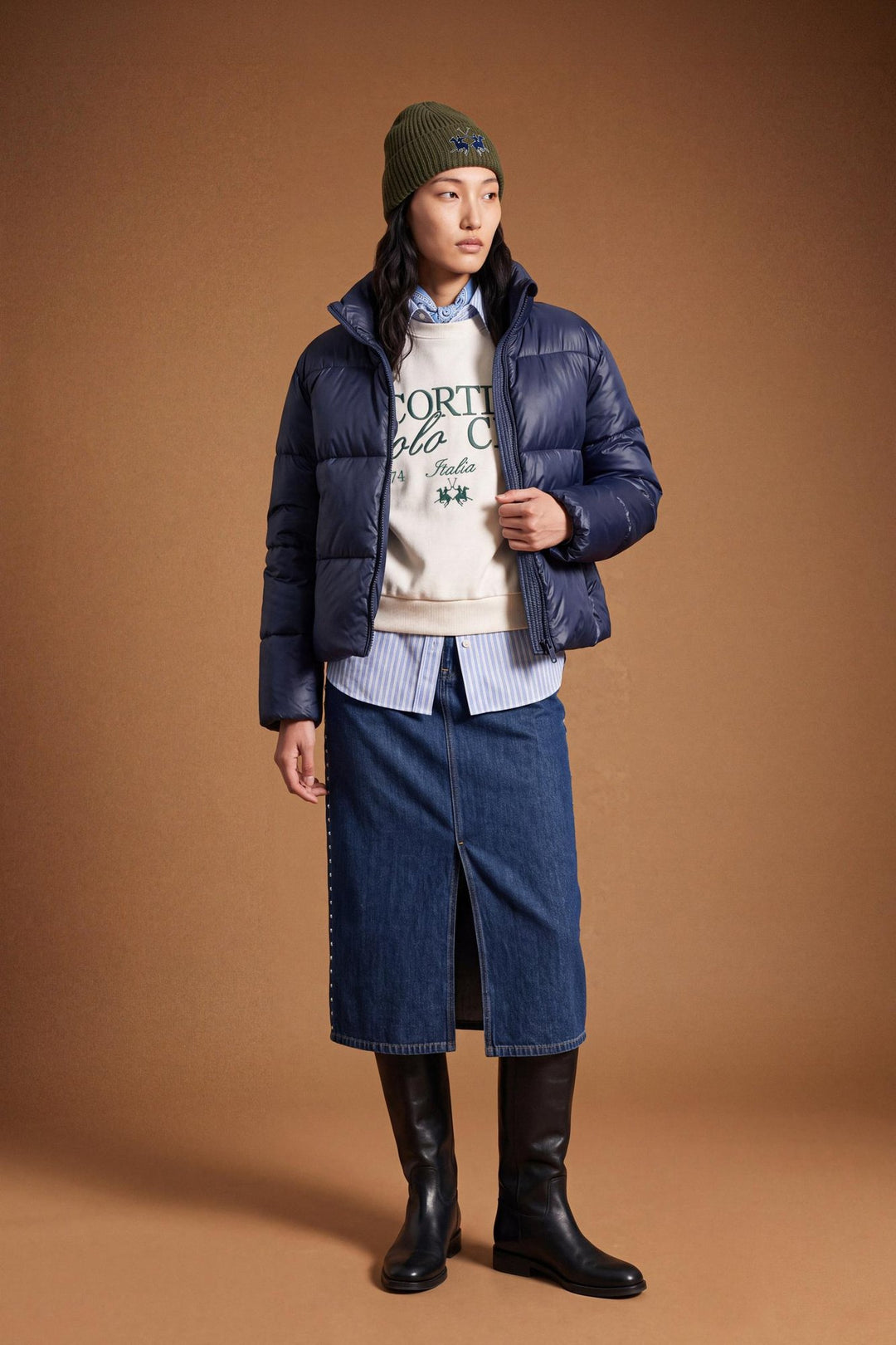 La Martina WDO010-PA067 in navy blazer, model look view