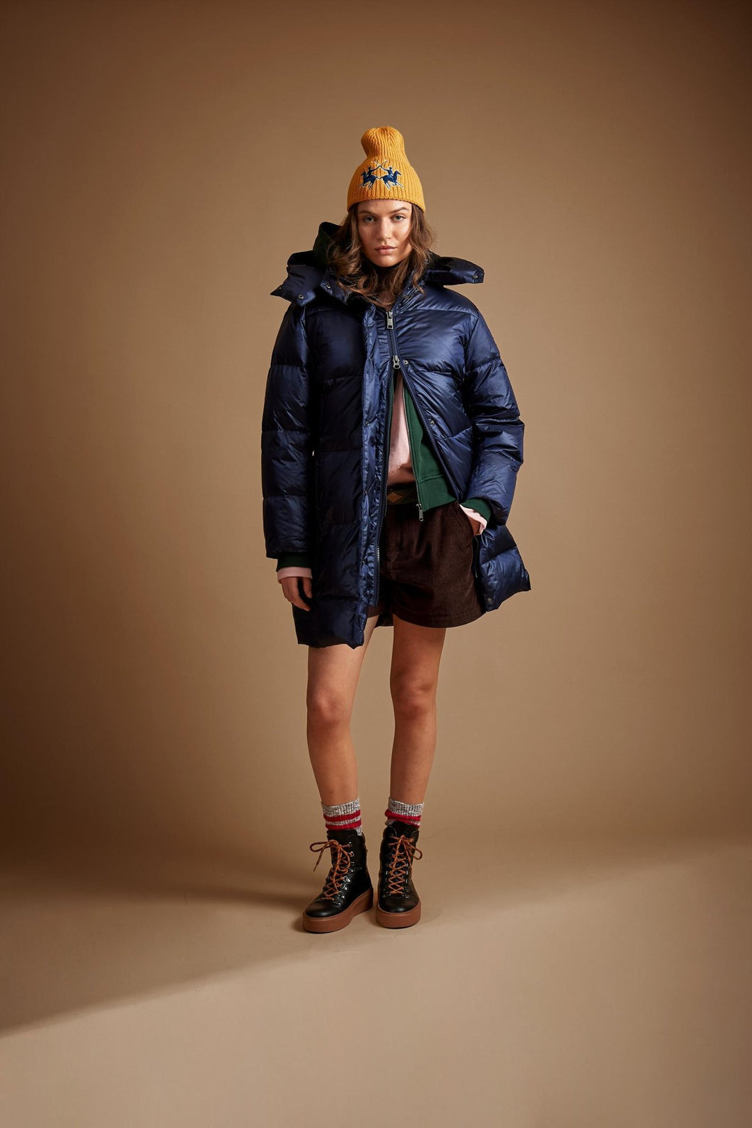 La Martina WDO011-PA067, Blu navy, vista a figura intera su modello