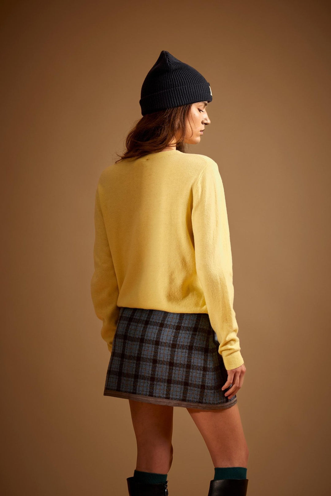 La Martina WDS010-YW148, Beige, vue de dos portée par un mannequin