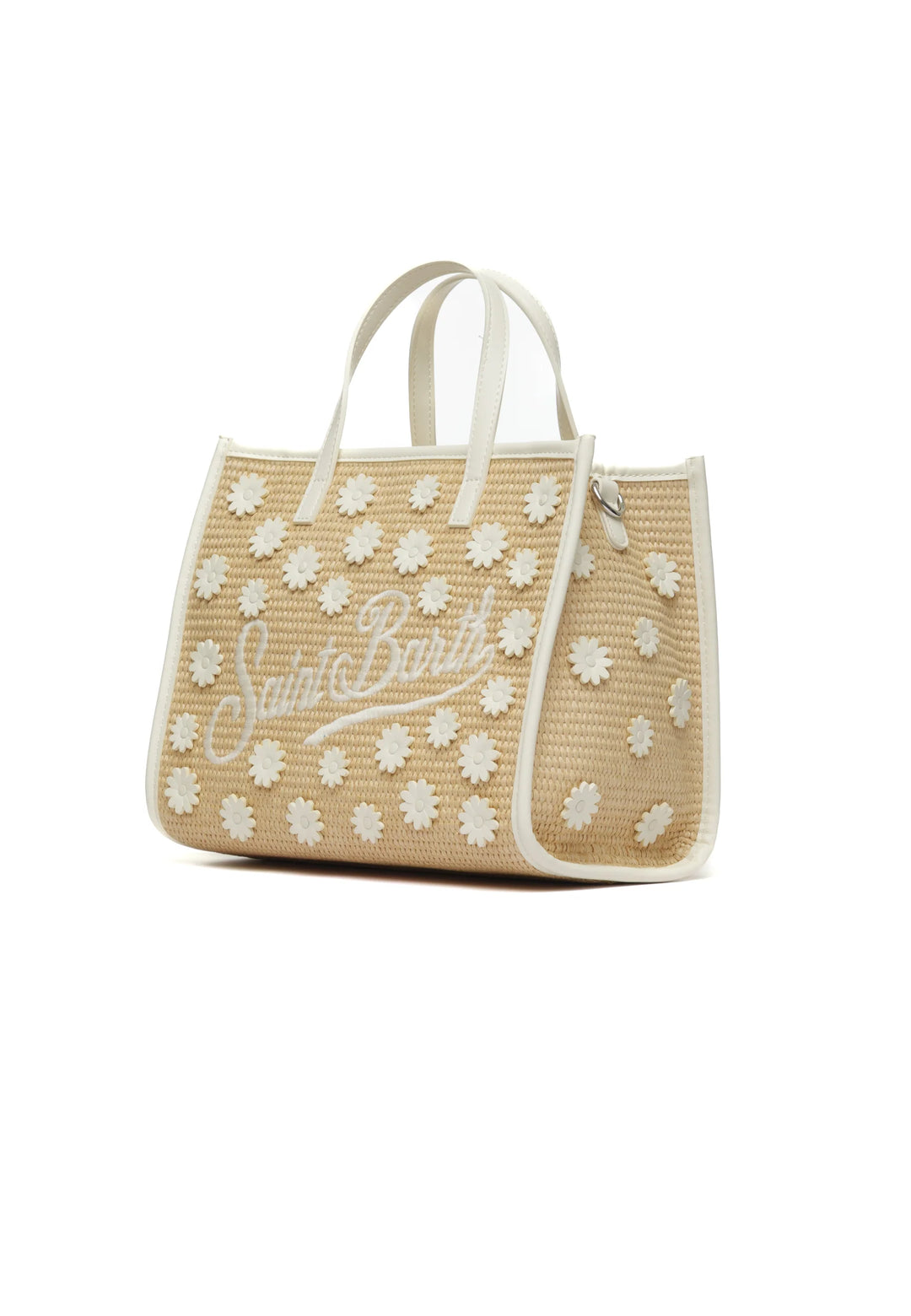 Borsa di paglia MC2 Saint Barth Vivian Mid | Beige/Bianco