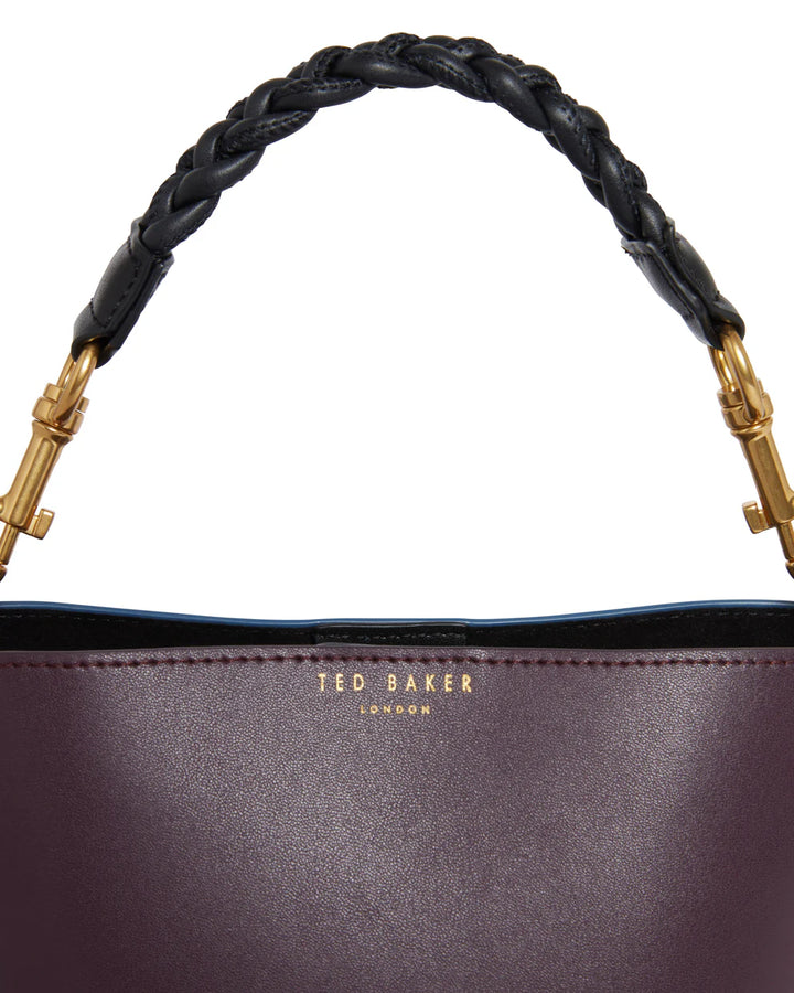 Ted Baker Wynola Woven Handle Colourblock Small Bag | Wine
