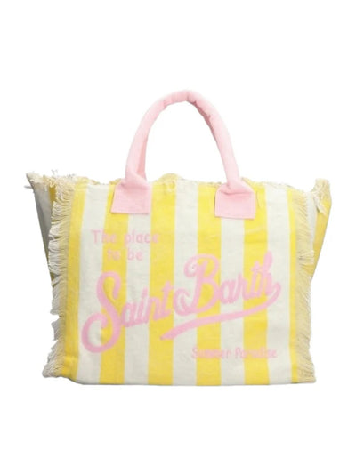 MC2 Saint Barth Vanity Canvas Bag | Yellow/Pink