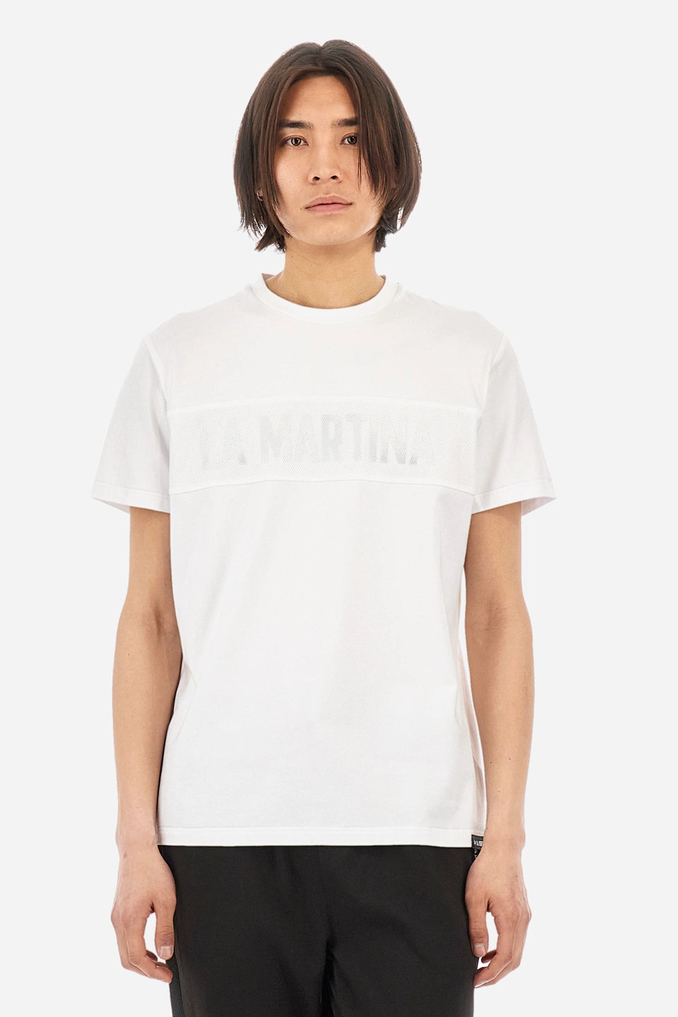 La Martina T-shirt Κανονικής Γραμμής από Ελαστικό Βαμβάκι-Yeshuda | Λευκό