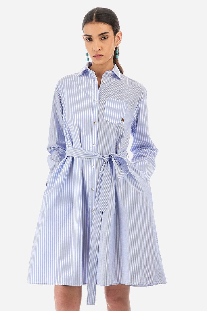 La Martina Dress with Stripes | Blue/White
