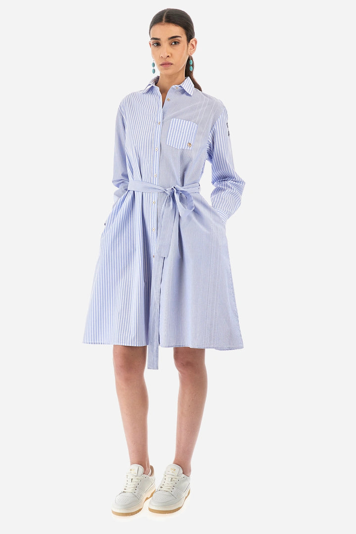 La Martina Dress with Stripes | Blue/White