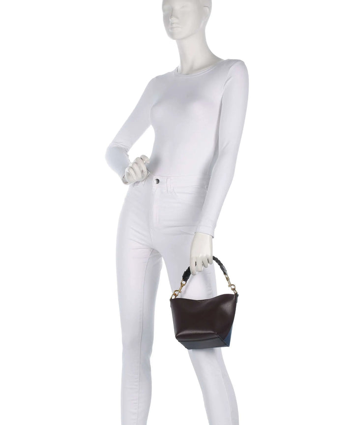Ted Baker Wynola Woven Handle Colourblock Small Bag | Wine