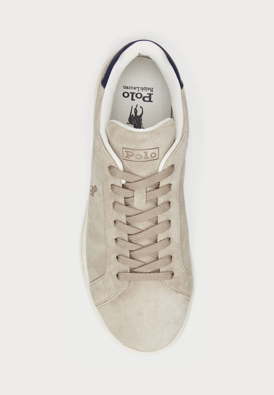 Zapatillas de ante Ralph Lauren Heritage Court II | Milkshake/Azul marino
