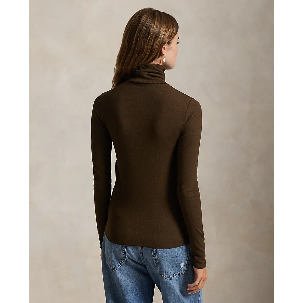Ralph Lauren Stretch-Blend Roll Neck Pullover | Dark Brown