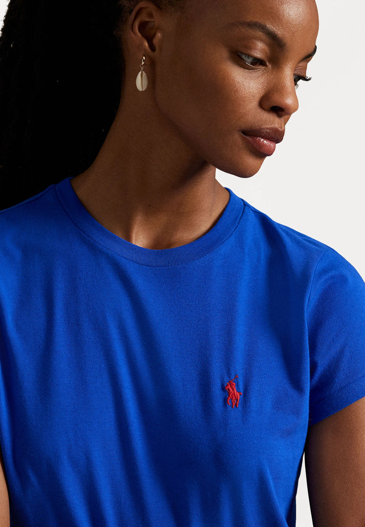 Ralph Lauren Classic Fit Cotton Jersey Women's Crewneck Tee | Colby Blue