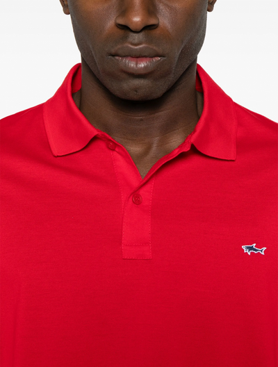 Paul & Shark Double Piqué Polo 3 in 1 Kompact Technology with Shark Badge | Red