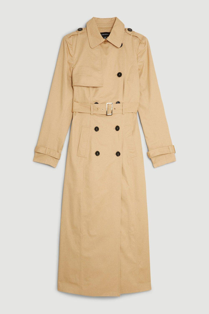 Karen Millen Tailored Classic Belted Trench Coat | Camel