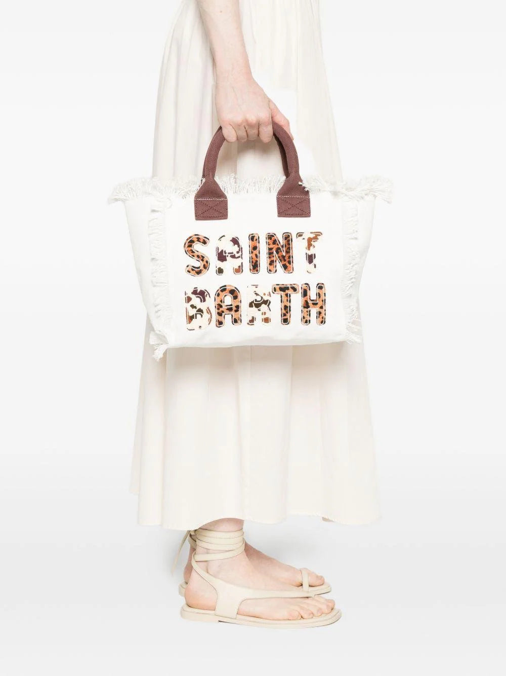 MC2 Saint Barth Colette Cotton Canvas Tote Bag | White