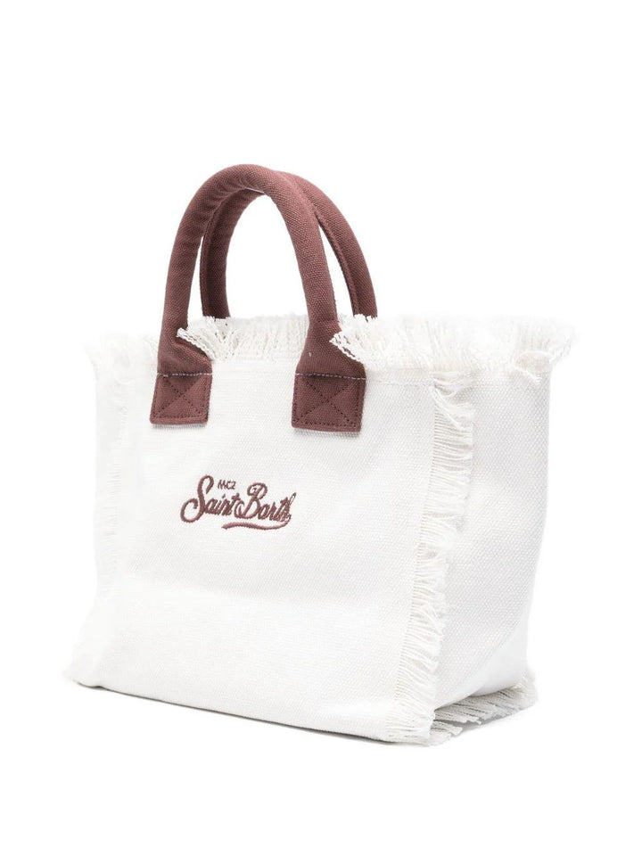 MC2 Saint Barth Colette Cotton Canvas Tote Bag | White