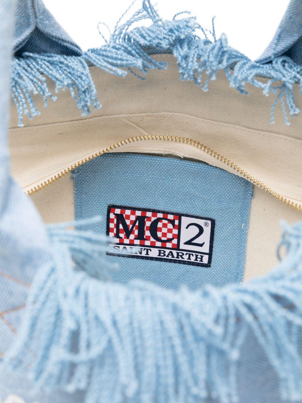 MC2 Saint Barth Vanity Denim Cotton Tote Bag | Light Blue/Denim