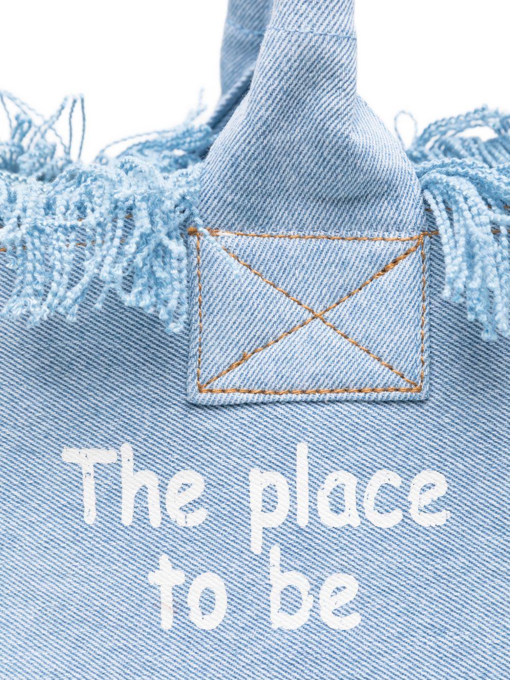 MC2 Saint Barth Vanity Denim Cotton Tote Bag | Light Blue/Denim