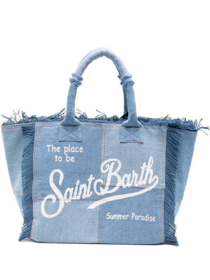 MC2 Saint Barth Vanity Denim Cotton Tote Bag | Blue Denim