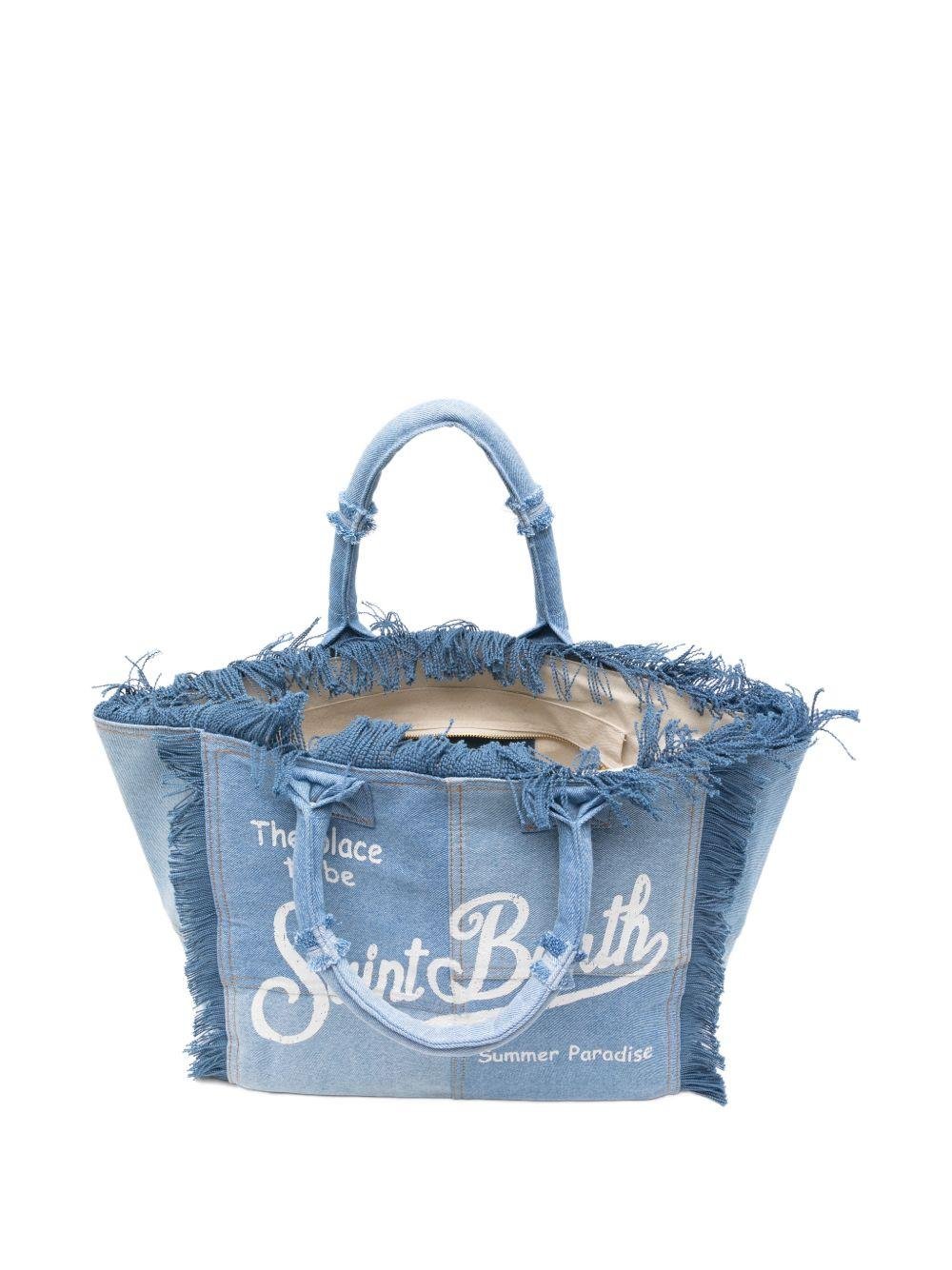 MC2 Saint Barth Vanity Denim Cotton Tote Bag | Blue Denim