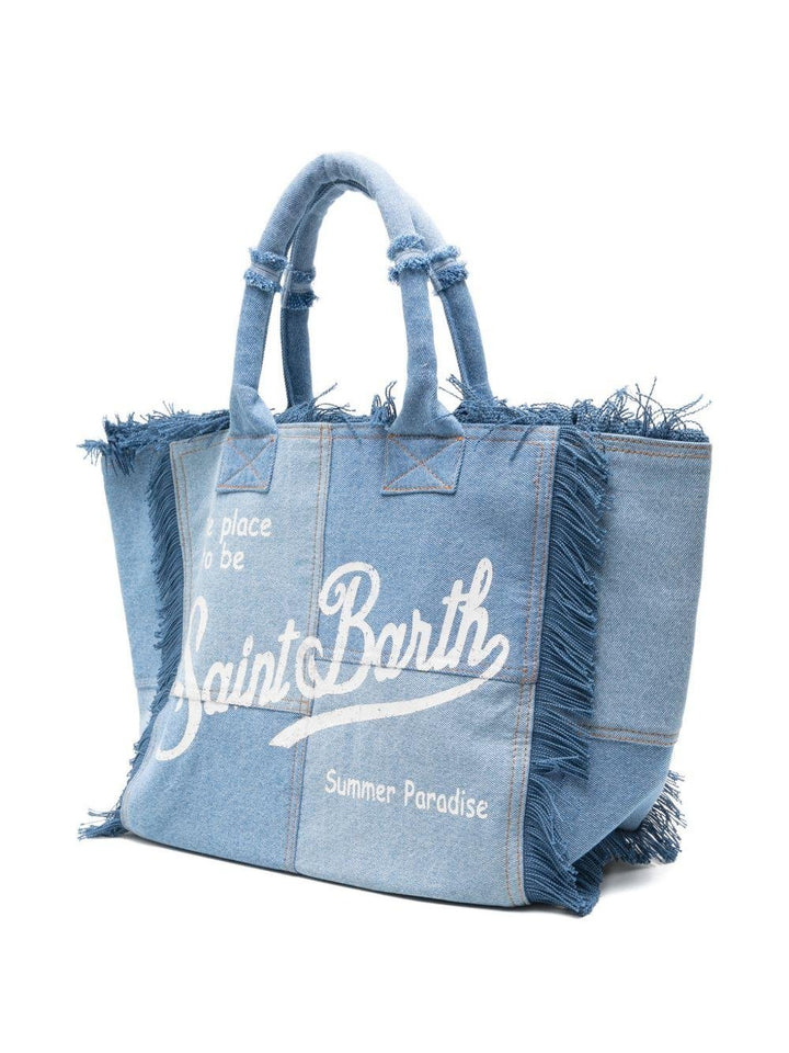 MC2 Saint Barth Vanity Denim Cotton Tote Bag | Blue Denim