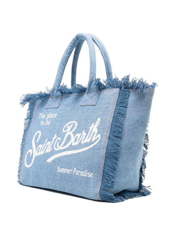 MC2 Saint Barth Vanity Denim Cotton Tote Bag | Blue Denim