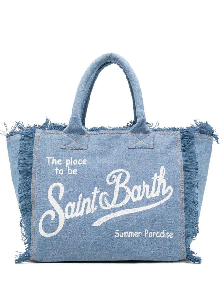 MC2 Saint Barth Vanity Denim Cotton Tote Bag | Blue Denim