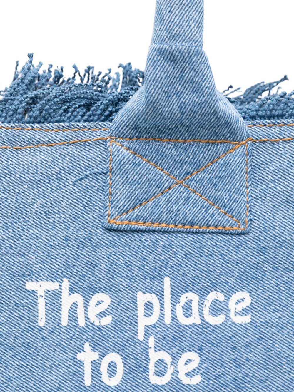 MC2 Saint Barth Vanity Denim Cotton Tote Bag | Blue Denim