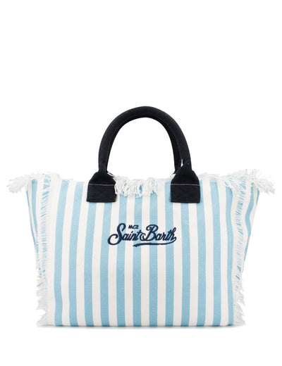 MC2 Saint Barth Vanity Canvas Bag | Light Blue/Navy