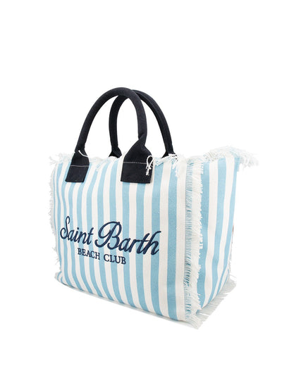 MC2 Saint Barth Vanity Canvas Bag | Light Blue/Navy