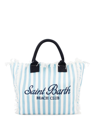 MC2 Saint Barth Vanity Canvas Bag | Light Blue/Navy