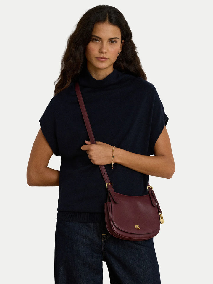Lauren Ralph Lauren Marcy Crossbody Medium Bag | Dark Garnet