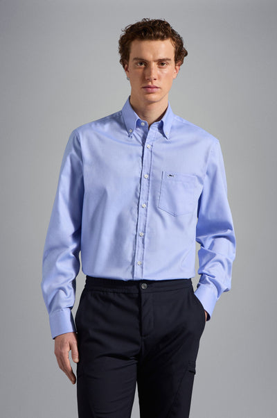 Paul & Shark Cotton Oxford Shirt | Sky Blue