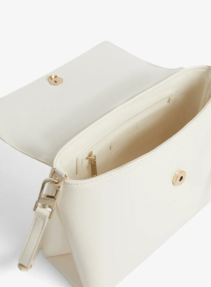 Ted Baker Rosenau Hardware Rose Patent Top Handle Bag | Ivory
