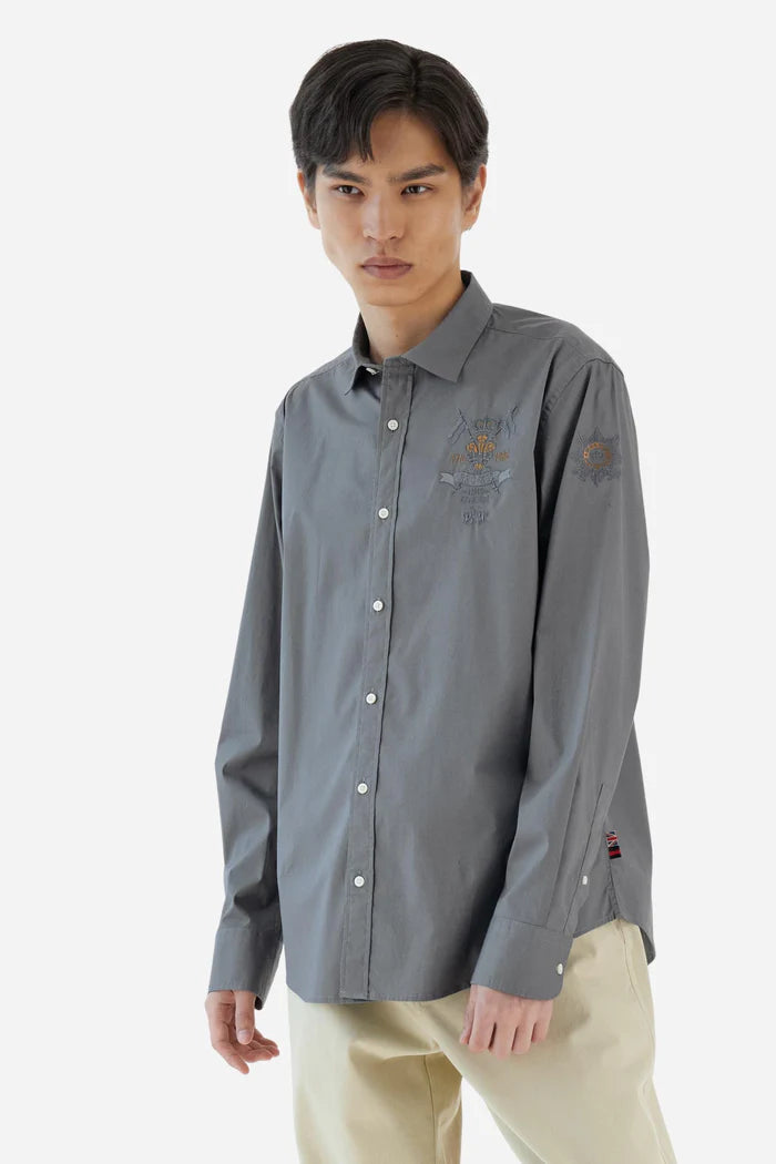 La Martina Men’s Stretch Shirt Guards | Grey