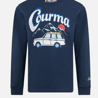 MC2 Βαμβακερό T-shirt με Courma Mountains Car Τύπωμα | Μπλε