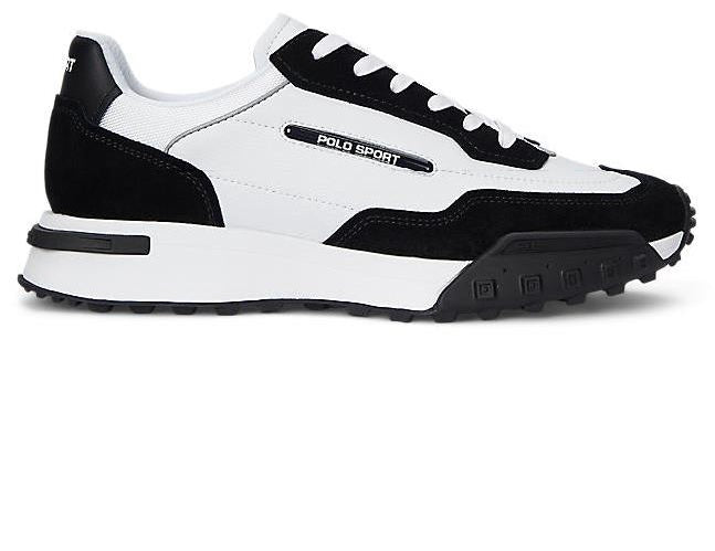 Ralph Lauren Leather and Suede Sneakers | Black/White