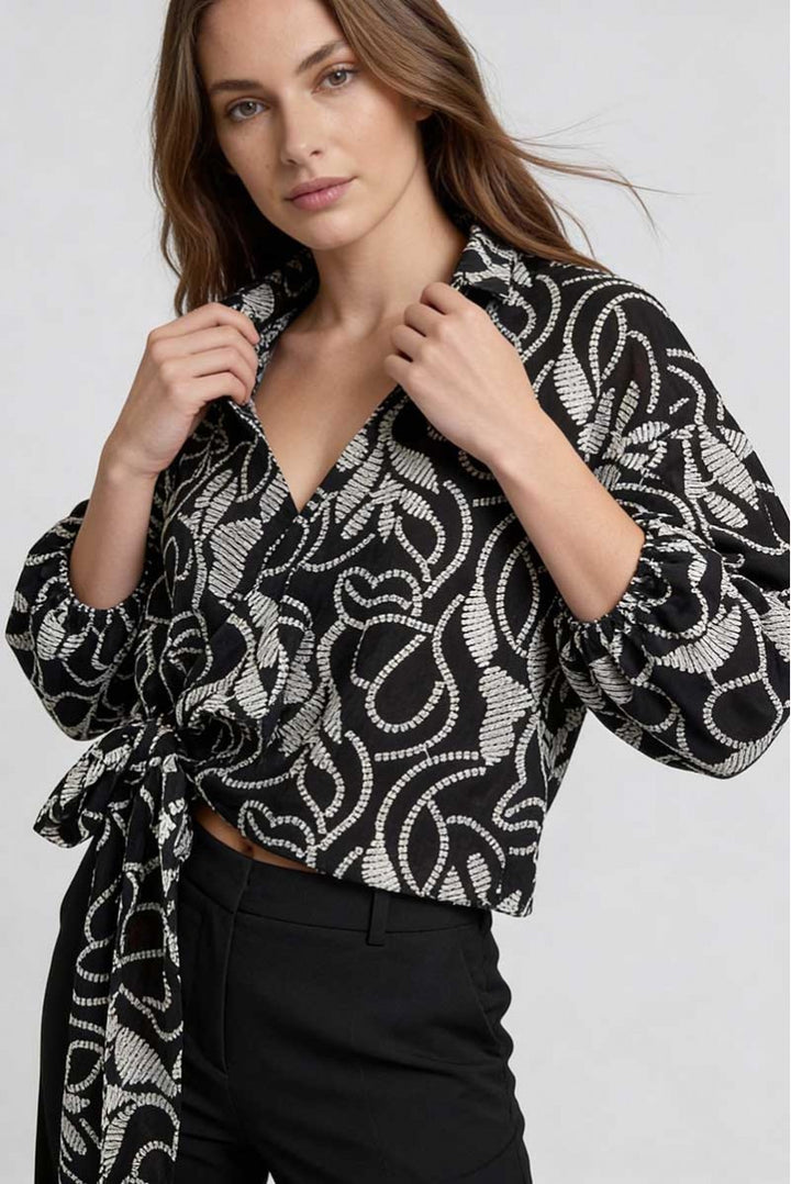 PennyBlack Blouse in Embroidered Muslin | Black