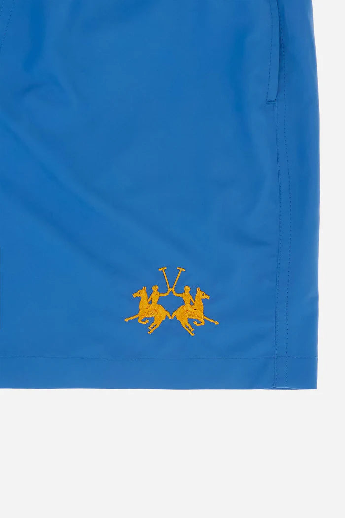 La Martina Men’s Solid Nylon Swim Shorts | Riviera Blue
