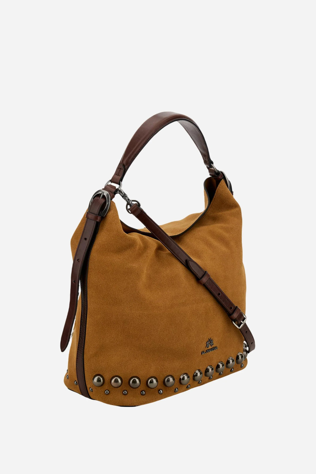 Sac à bandoulière en daim et cuir La Martina | Beige