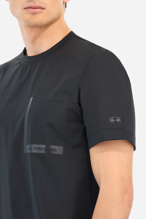 La Martina Men's Jersey T-shirt in Regular fit-Ynyr | Black