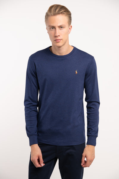 Ralph Lauren Custom Slim Fit Soft Cotton T-Shirt | Spring Μπλε