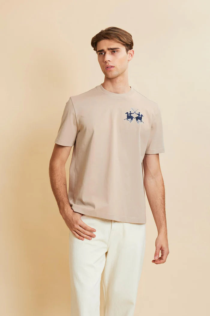 Camiseta de punto grueso para hombre de La Martina con logotipo en 3D | Humus