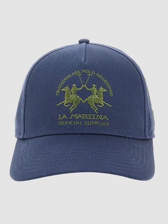 Καπέλο μπέιζμπολ La Martina με λογότυπο και αριθμό | Μπλε ναυτικό