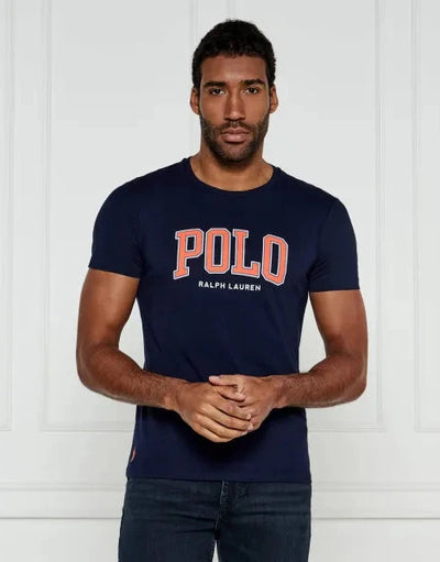 Ralph Lauren Custom Slim Fit T-Shirt με Γράμματα | Σκούρο Μπλε