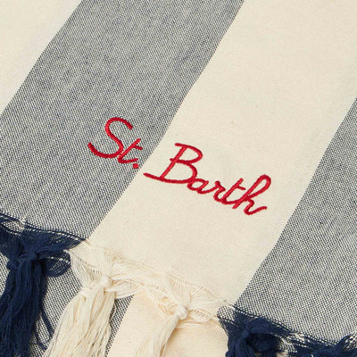 MC2 Saint Barth Fouta Πετσέτα με Ρίγες | Σκούρο Μπλε