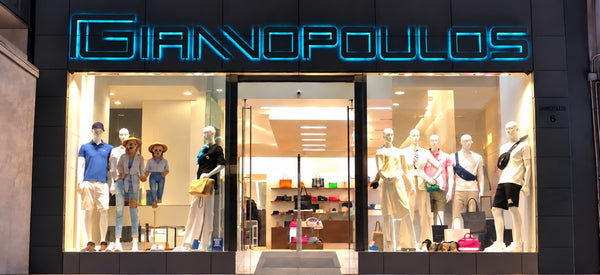 GIANNOPOULOS Piraeus store façade and shop windows